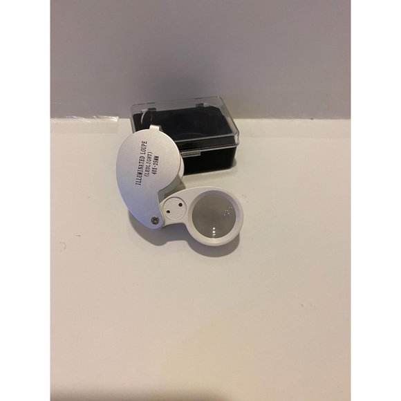 Illuminated Loupe 40x -25mm Led Handheld Jewelers Eye Loop With Storage Case - Picture 4 of 7